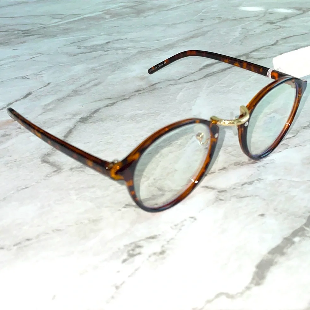 NEW BP Brown tortoise shell gold blue light blocking eyeglasses